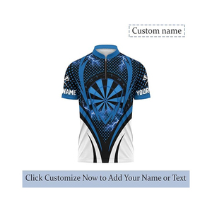 เสื้อทีมกีฬาแบบใหม่ล่าสุด เสื้อดาร์ทพิมพ์ลายดิจิตอลเต็มตัว เสื้อยืดดาร์ท เสื้อโปโลกอล์ฟแบบสั่งทำพิเศษ พิมพ์ลายแบบ Sublimation ทั่วตัว - Product Image 2