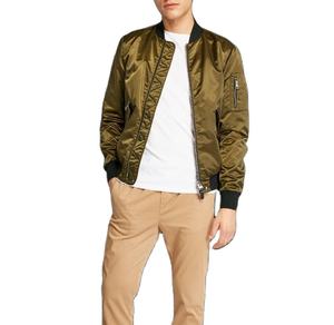 2025 ropa de invierno Vintage logotipo bordado personalizado chaqueta de bombardero de béisbol de cuero ropa de moda buena y de alta calidad - Product Image 4