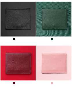 Porte-cartes fin en cuir véritable, portefeuille pliable pour femmes et hommes, organisateur compact de cartes d'identité et de cartes de crédit avec emplacement pour permis de conduire - Product Image 3