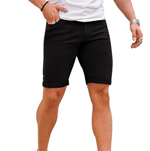 Nouveaux shorts en jean baggy pour hommes, tendance, durables, légers, élégants, coupe slim, jeans noirs, vêtements décontractés, shorts en jean - Product Image 1