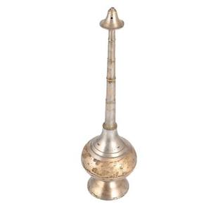 Ensemble Gulab Pash décoratif religieux artisanal en laiton finition argentée, gravé, pour la décoration intérieure, pulvérisateur d'eau de rose et de parfum - Product Image 3