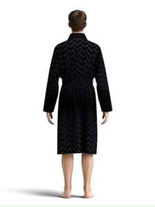 Peignoir en satin de soie de haute qualité pour hommes, longue chemise de nuit, vêtements de nuit grande taille à manches longues, personnalisation disponible - Product Image 2