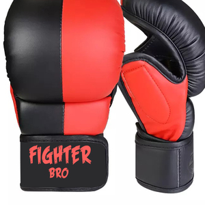 Gants de compétition MMA en cuir artificiel pour entraînement, sparring, combat, Muay Thai, Kickboxing, logo personnalisé, ajustement professionnel - Product Image 5