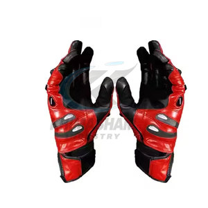 Premium Leather Training Motorbike Gloves Full Finger Breathable Non-Slip Outdoor Riding Gear with Adjustable Hook Loop Closure - Product Image 2