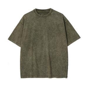 Camiseta con efecto acid wash 100% algodón, oversize, tallas grandes, con estampado gráfico, camisetas para hombre con logo impreso, camiseta vintage para hombre, ropa al por mayor. - Product Image 5