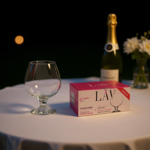 Set di 6 bicchieri da champagne LAV da 390 ml, in vetro senza piombo - Product Image 3