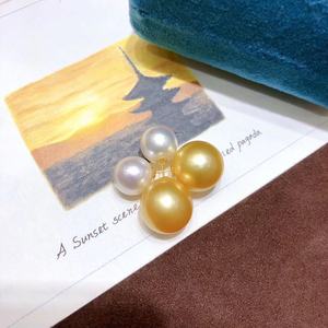 Nouvelles perles Edison rondes de 14-15 mm, peau de bébé, pour perles de buffle, lumière intense, lisses, boucles d'oreilles à clous avec des défauts extrêmes - Product Image 3