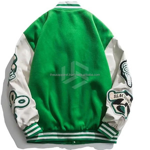 OEM <b>Men's</b> College <b>Bomber</b> Flight <b>Varsity</b> <b>Jacket</b> Customizable Sport <b>Jacket</b> Chenille Embroidered Logo Waterproof Reversible Winter - Product Image 5