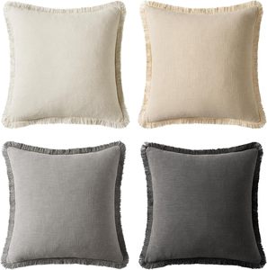 Funda de Cojín Decorativa Tejida 100% Algodón con Flecos, Funda de Almohada Boho con Borlas |   Funda de Almohada Decorativa Hecha a Mano para Sofá - Product Image 5