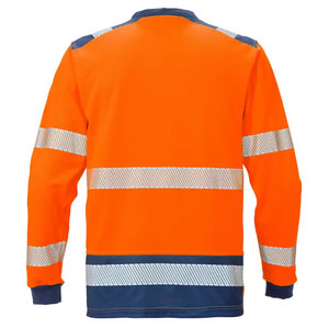 เสื้อยืดนิรภัยสีสะท้อนแสงแบบกำหนดเอง มองเห็นได้ชัดเจน แขนยาว สำหรับคนงานก่อสร้าง ชุดยูนิฟอร์มนิรภัย เสื้อยืดทำงาน - Product Image 6