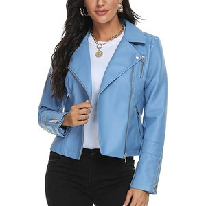 Chaqueta de Cuero para Mujer, 100% Piel de Vacuno de Alta Calidad, Nueva Tela Elegante, Venta al Por Mayor - Product Image 1