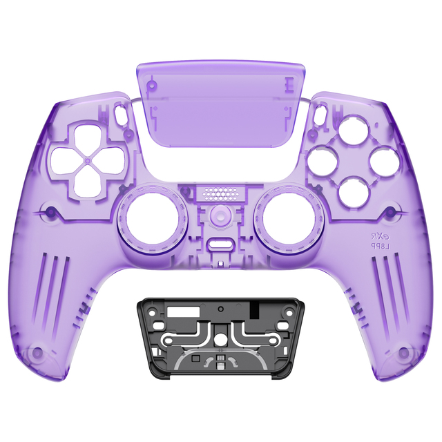 Transparent Housing Kit Front Shell & Touchpad for PS5 Controller Replacement Clear Faceplate