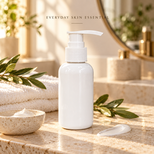 Bouteille Boston courte en PET blanc de 100 ml avec pompe à lotion blanche |   Emballage cosmétique pour lotion, crème hydratante et soins de la peau - Product Image 4