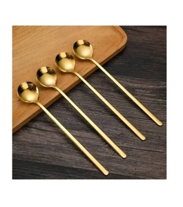 Service de couverts en métal doré moderne, manches texturées, couverts de luxe modernes pour la décoration de table - Product Image 2