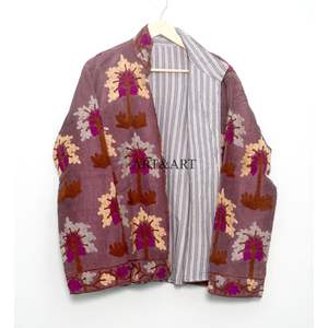 Chaqueta Cotrise para Mujer, Tendencia Otoño-Invierno, Bordado Floral Hecho a Mano, 100% Algodón, Secado Rápido, Ecológica, Transpirable - Product Image 6