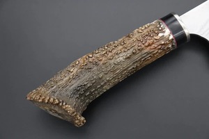 Custom Handmade Modern Chef <b>Knife</b> Extra <b>Sharp</b> Forged Damascus Steel Blade 8in Length Ambidextrous 3.0mm Thickness Horn Handle - Product Image 3