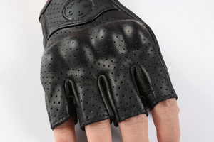Guantes de Carreras de Cuero con Dedos Completos, Cierre de Hebilla, Pantalla Táctil e Impermeables para Gimnasio, Fitness, Levantamiento de Pesas, Ciclismo - Product Image 4