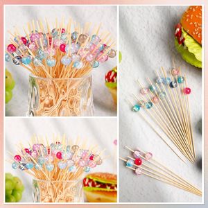 Paquete de 100 Palillos de Bambú de 4.7 Pulgadas de Largo para Cócteles, Aperitivos y Bebidas - Product Image 2