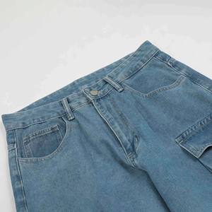 Pantalones deportivos de mezclilla de mujer de última moda, de alta calidad, de verano, de tela gruesa lavada, con botones, estilo vaquero, 2026 - Product Image 4