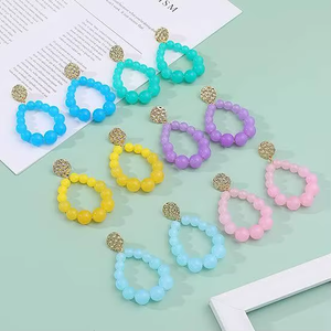 ต่างหูเรซิ่นทำมือ ต่างหูเรซิ่นหลากสี - Product Image 1