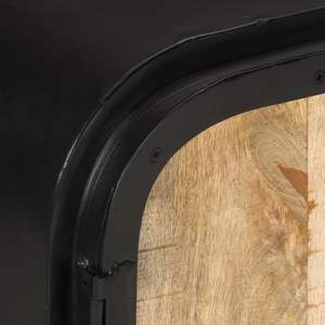 ตู้วางทีวีไม้มะม่วงแบบหยาบพร้อมโครงสีดำและตกแต่งด้วยเหล็ก - Product Image 6