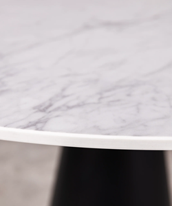 โต๊ะรับประทานอาหารทรงกรวยฐานกลมทันสมัยสวยงาม ท็อปหินอ่อนหลากสีธรรมชาติ พับได้ ใช้ได้ทั้งภายนอกและภายในอาคาร - Product Image 5