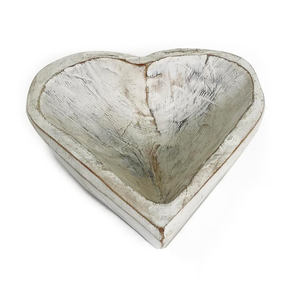 Bol à pâte en bois de mangue en forme de coeur au design élégant - Product Image 2