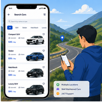 Aplicación Avanzada de Gestión de Alquiler de Autos por Internet, Reservas en Línea, Gestión de Conductores, Seguimiento de Disponibilidad de Vehículos, Compatible con Linux y MAC