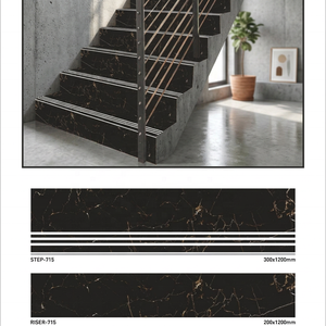 Carreaux de sol en céramique Vistaar Matt Finish 120x30, marches antidérapantes GVT 48x12, contremarches 48x8, carreaux en porcelaine pour escaliers de maison et d'hôtel - Product Image 1