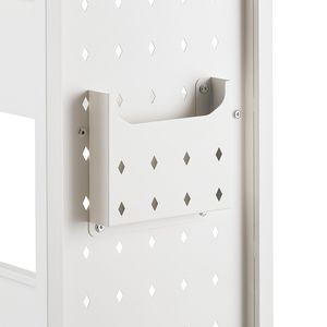 Carrello Porta Libri a Rotelle Monofacciale con Capacità di 150 Kg, 77 x 38 x 122 cm, Ripiani Metallici a V, Serratura da 3 Pollici - Product Image 3