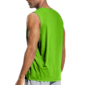 Débardeur Homme Vert Sans Manches Col Rond Tricoté Uni Respirant Lavé Séchage Rapide Décontracté Anti-boulochage Coton - Product Image 6