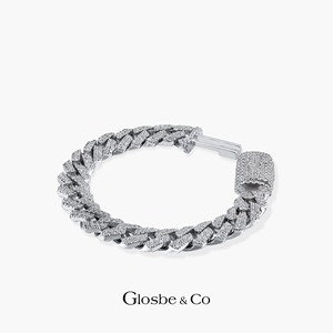 Bracelet cubain en moissanite pour homme, vente en gros Vietnam, Glosbe & Co, diamant synthétique (créé en laboratoire) rond GRA, pour usage quotidien - Product Image 5