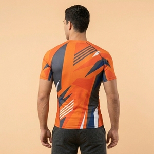 Wholesale Men Compression T Shirt Custom Sublimation Print Fitness Gym Workout Sports Base Layer Tight Athletic Training Wear - Product Image 2
