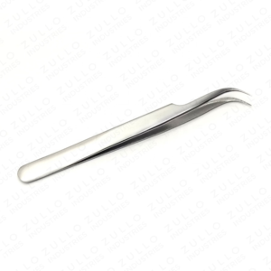 Zullo Industries Professional Stainless Steel Eyelash Extension Tweezers Private Label Pointed Needle Tip Silver Lash <b>Tool</b> - Product Image 5