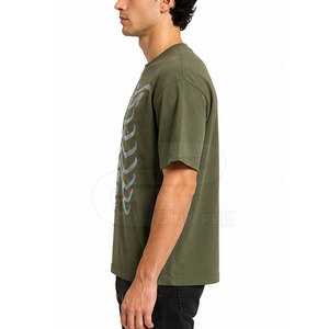 Camiseta con Estampado Reflectante de Moda para Hombre, Corte Holgado, Estilo Urbano, con Tela de Primera Calidad - Product Image 5