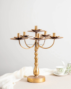 Luxury Iron Metal Candle Holders Wedding Gold Pillar Candle Holder Set Home Party Candles - Product Image 3