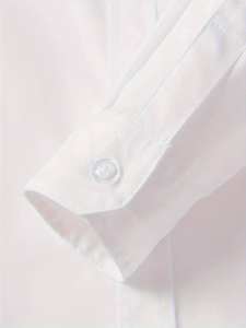 Chemise classique à manches longues et col pour filles - Mélange de viscose doux, boutonnée sur le devant, tissu non extensible, uniformes scolaires - Product Image 4