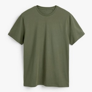 เสื้อยืดผู้ชายทรงโอเวอร์ไซส์ แขนสั้น ผ้าฝ้าย/ใยไผ่ 100% ผลิตในปากีสถาน ระบายอากาศได้ดี ดีไซน์ชายรุ่ย สีพื้น สไตล์ลำลอง - Product Image 2