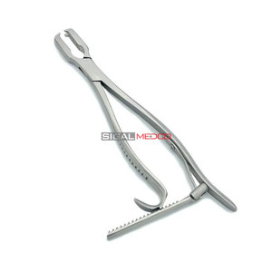 Pinces à os 5 pouces 12,5 cm en acier inoxydable réutilisables à verrouillage à cliquet 2x2 dents Instrument chirurgical orthopédique vétérinaire - Product Image 2