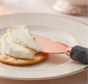 Premium Quality Marble Stone Handle Cheese Set Rose Gold Flatware Cutter Slicer Stainless Steel Knives Set <b>For</b> Elegant Tabletop - Product Image 6