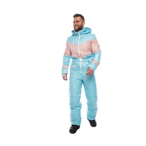 New Arrival Contrast Color Ski Jumpsuit Snowsuit Hooded <b>Thermal</b> One Piece Winter Tracksuit for Mountain Hiking <b>Set</b> - Product Image 1