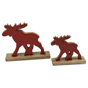 Meilleur prix - Ensemble de 2 décorations de Noël festives - Ornements modernes en bois de manguier sculpté - Imperméables - Réutilisables - Fournitures de décoration d'arbre - Product Image 2