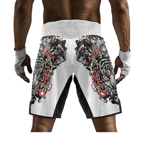 2026 Stretch MMA Grappling Shorts Sublimation Martial Arts Gym Training Performance <b>Athletic</b> Wear for Men - Product Image 6