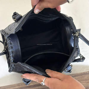 Bolso de Viaje de Cuero Vacuno Hecho a Mano 2026, Bolso de Mano de Lujo con Piedra Turquesa Mediana, Bolso de Fin de Semana para Mujer - Product Image 6