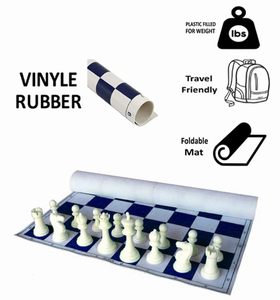 Jeu d'échecs classique en plastique avec plateau bleu et blanc pour jeu en intérieur - Product Image 4