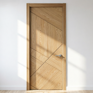 OEM <b>Light</b> Luxury Wooden Veneer Door for Bedroom <b>Bathroom</b> Door Wood Composite Hotel Dorrm Door, Aluminum Strip Beauty Decoration - Product Image 4