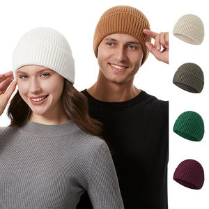 Bonnet en tricot personnalisé avec logo, en acrylique, à revers, pour l'hiver, pour marques de streetwear, fournisseur en gros, faible MOQ - Product Image 3