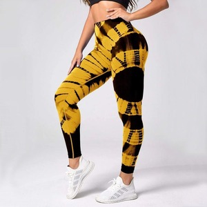 Nouvel Arrivage Très Demandé Leggings de Sport pour Femme Imprimé Tie-Dye Spandex/Nylon Sans Couture Pantalon Tendance Fitness Amincissant Course Yoga - Product Image 5