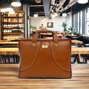 Sac à dos pour ordinateur portable en cuir pour hommes, sac à dos de voyage d'affaires avec plusieurs compartiments, bretelles réglables, sac de travail - Product Image 1