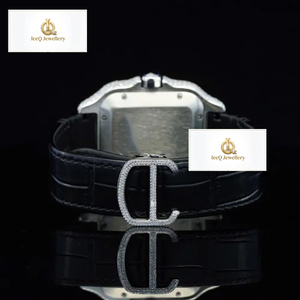 Reloj Moderno de Lujo con Incrustaciones de Diamantes Moissanite Estilo VVS, Joyería de Muñeca Hip Hop para Fiestas y Regalos - Product Image 3